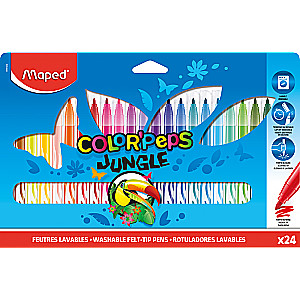 Фломастеры MAPED Jungle, 24 цветов