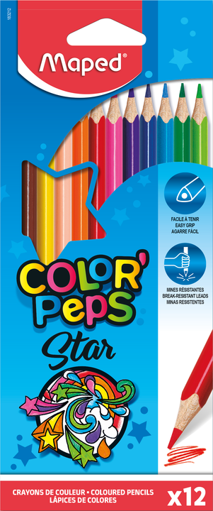 MAPED Color'Peps krāsainie zīmuļi, 12 krāsas