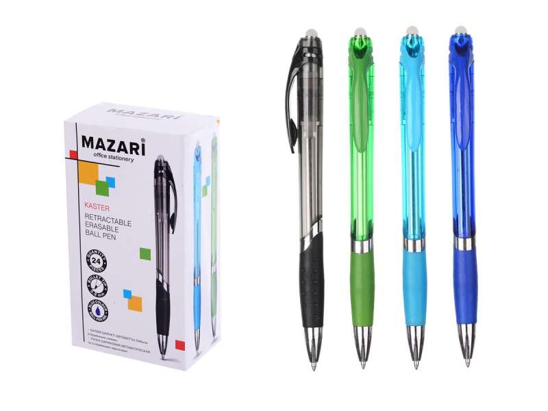 Ballpoint pen automatic with erasable ink KASTER, blue
