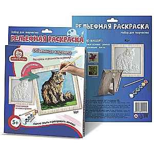 Creative Set - Relief Coloring Cat