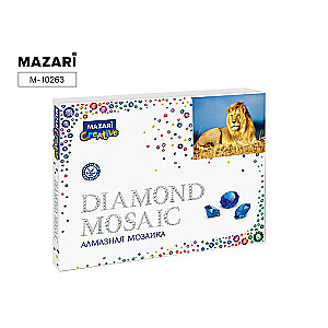 Dimanta mozaīka 40x50 cm (rāmis 52x40.5 cm) KARALIS ZVERU ,1 dizains, dažādu izmēru akmeņi