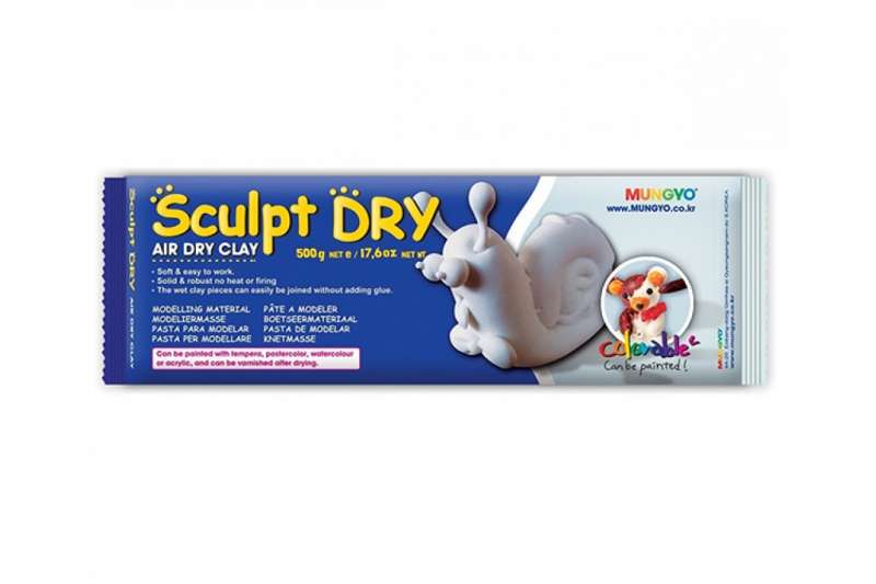 Glina do modelowania Mungyo Sculpt Dry samoutwardzalna 500 g biała