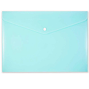 Envelope folder with button A4, pastel green