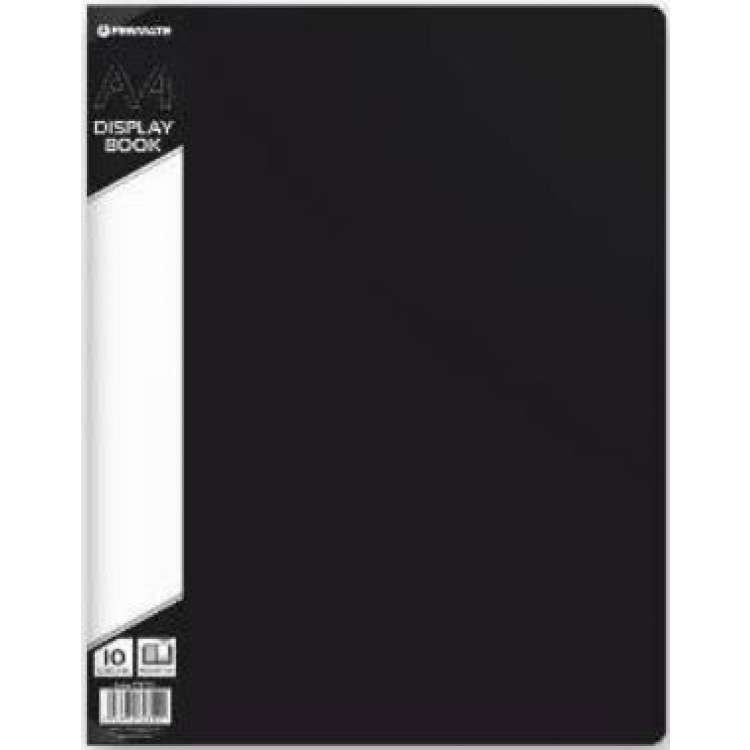 A4 folder with files, black 10 pcs.