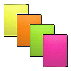 Reißverschlussmappe für Notizbücher aus Kunststoff ErichKrause Diagonal Neon, A5+, Assortiment