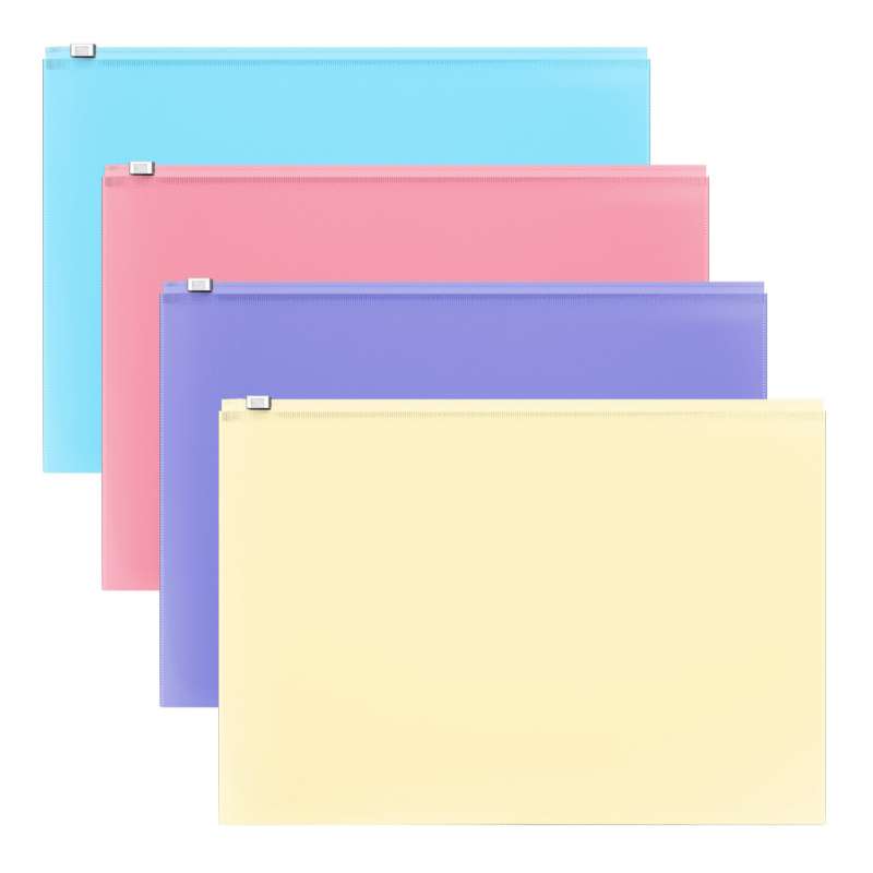 Zip plastic bag ErichKrause Fizzy Pastel, A4, assorted