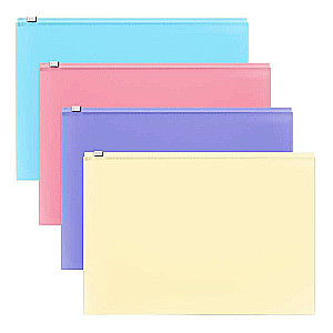 Zip plastic bag ErichKrause Fizzy Pastel, A4, assorted