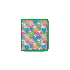 Zippermappe für Notizblätter aus Kunststoff ErichKrause® Neon Hearts, A5+