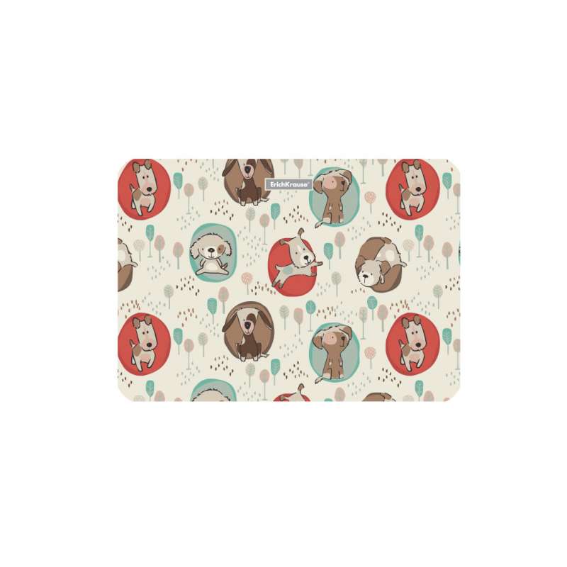 Podkładka biurowa plastikowa ErichKrause Little Dogs, A4