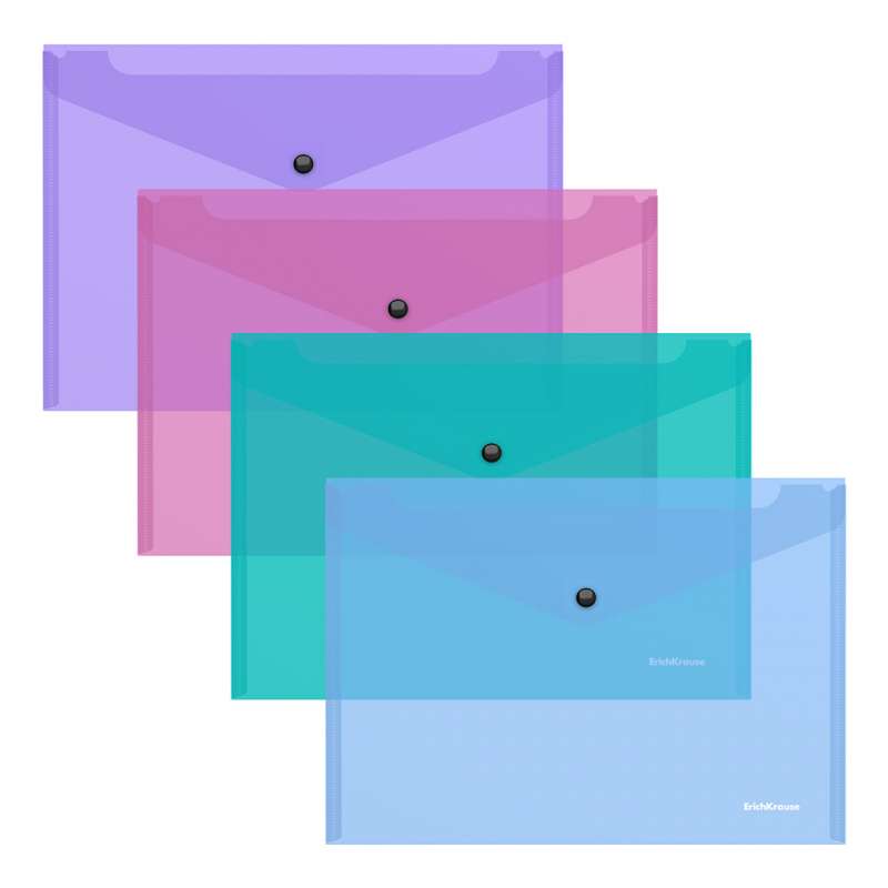 Plastikmappe mit Knopf ErichKrause Glossy Vivid