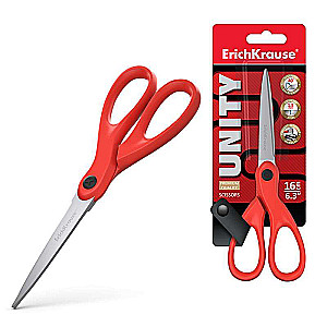 ErichKrause® Unity šķēres, 18cm, sarkanas