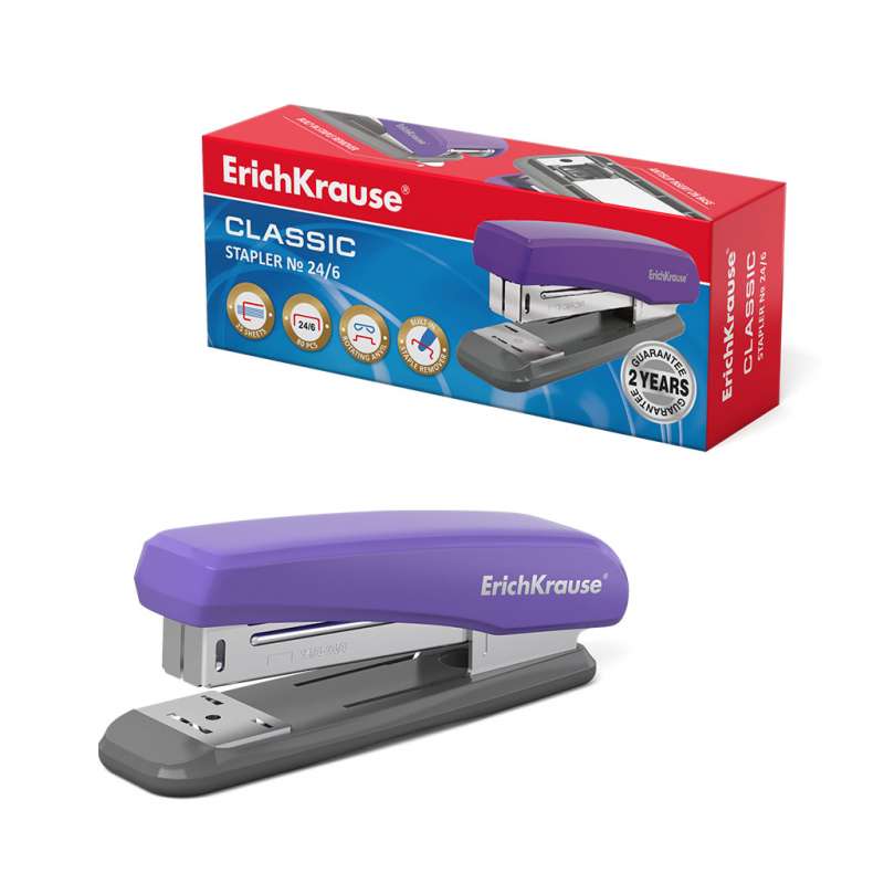 Susiuvėjas №24/6 ErichKrause Classic iki 25 lapų, pilkai-violetinis