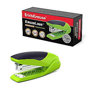 Zszywacz №24/6 ErichKrause® ErgoLine do 30 arkuszy, jaskrawo-limonkowy