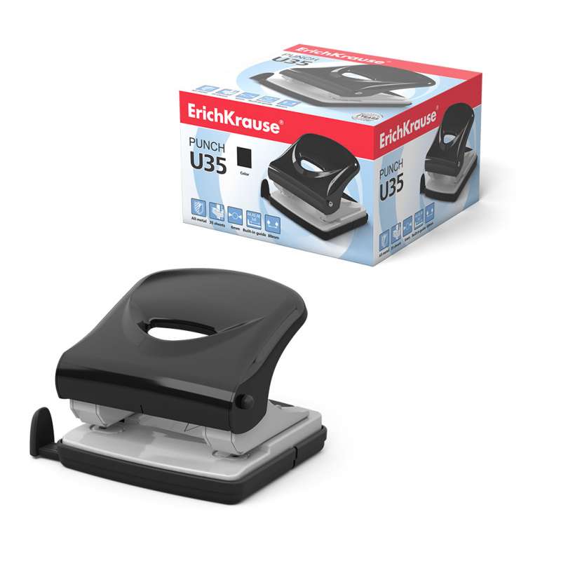 Dziurkacz ErichKrause U35 do 35 kartek, assorti