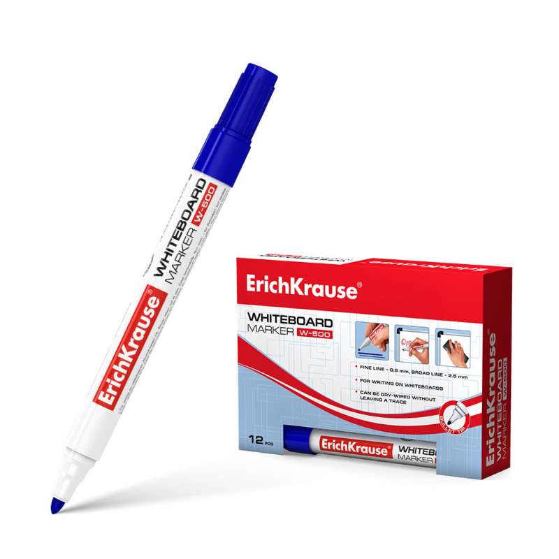 Marker for Boards ErichKrause W-500, ink color blue