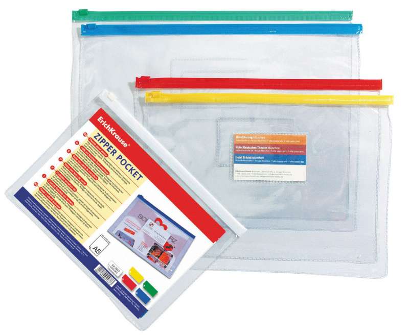 Zip plastic bag ErichKrause PVC Zip Pocket, B6, transparent
