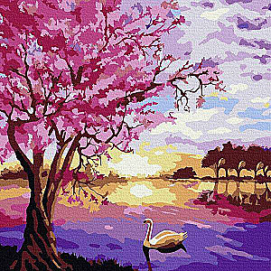 Painting by Numbers - Lilac Landscape, 30x30cm