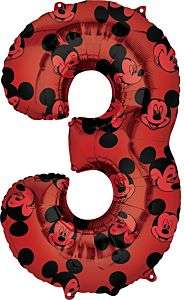 Fooliumballoon Mickey Mouse 3, 66cm, punane