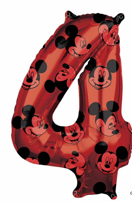 Fooliumpall - Mickey Mouse 4, 66cm, punane
