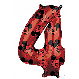 Folijas balons - Mickey Mouse 4, 66cm, sarkans