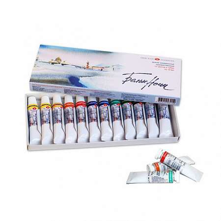 Zestaw farb akwarelowych - 12 tubek po 10 ml. w kartonowym opakowaniu