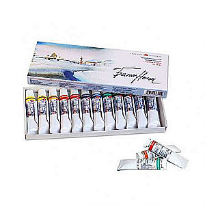 Zestaw farb akwarelowych - 12 tubek po 10 ml. w kartonowym opakowaniu