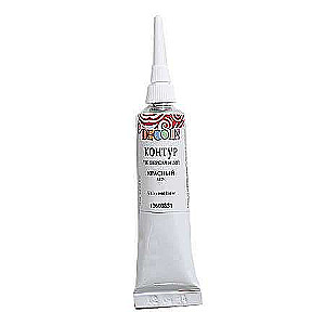 Kontur uniwersalny DECOLA czerwony, tuba 18ml