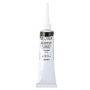Klaasi ja keraamika kontuur DECOLA 18 ml Must