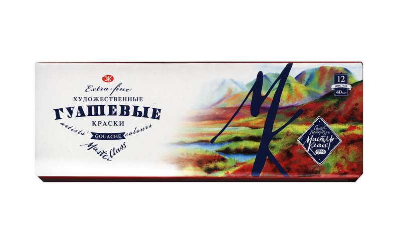 Aquarellfarben-Set - 12 Farben zu 40ml in Kartonverpackung