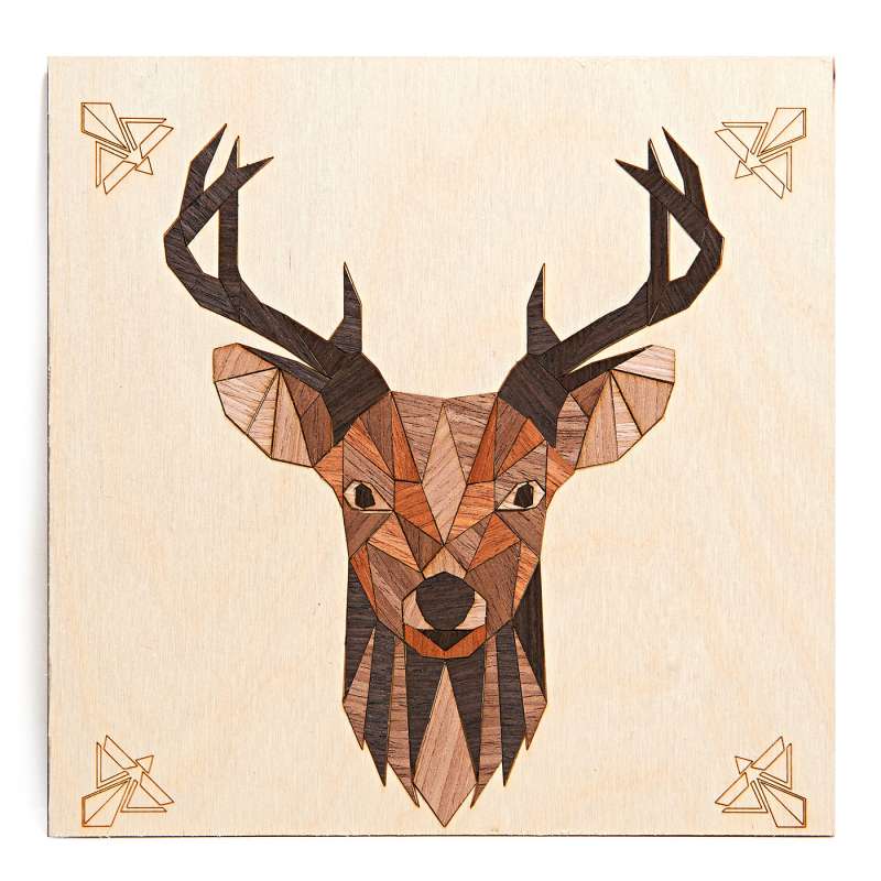 Pilt puul - Põhjapõder, 20x20cm