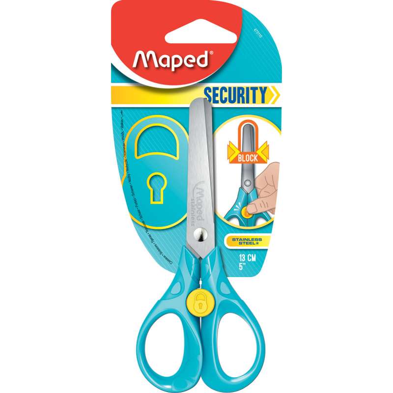 MAPED Security šķēres, 13 cm,  dažādībā
