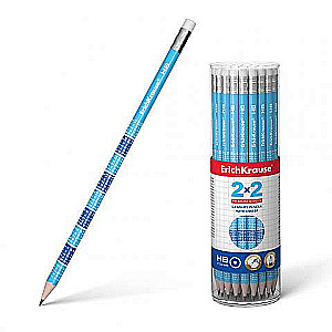 Schwarzgraphit Bleistift mit Radierer ErichKrause 2x2 HB