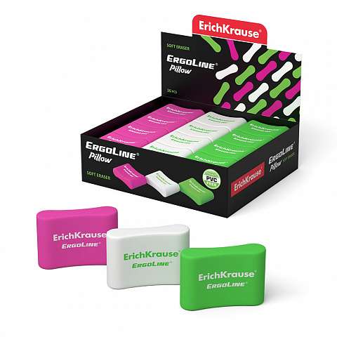 Radiergummi ErichKrause ErgoLine Pillow, in verschiedenen Farben