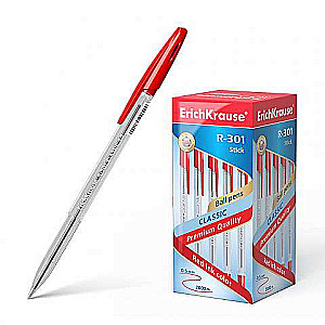 Długopis kulkowy ErichKrause R-301 Classic Stick 1.0, kolor atramentu czerwony