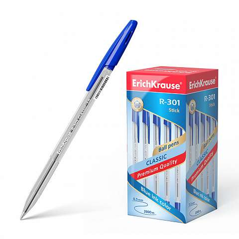Kugelschreiber ErichKrause R-301 Classic Stick 1.0, Tintenfarbe: blau