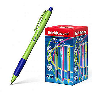 Długopis automatyczny ErichKrause JOY Neon, technologia Ultra Glide, kolor tuszu niebieski
