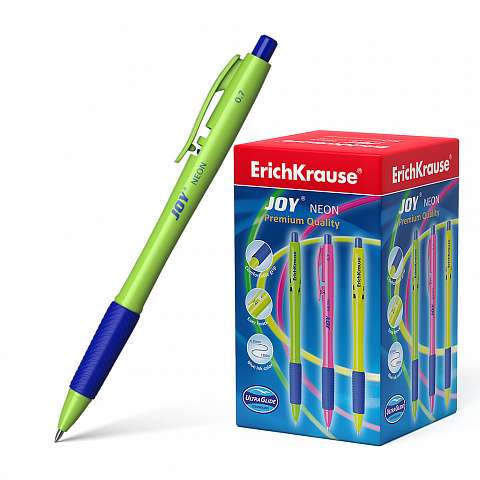 Kugelschreiber automatischer ErichKrause JOY Neon, Ultra Glide Technology, Tinte blau