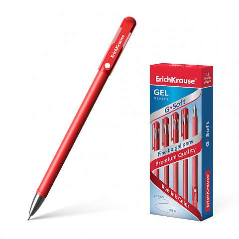 Gelschreiber ErichKrause G-Soft, Tintenfarbe rot