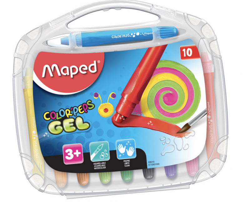 Maped Colorpeps Gel Watercolor Crayons, 6 Colors