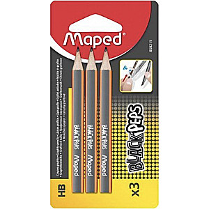 MAPED BLACK PEPS black graphite pencils, 3pcs (for compass)