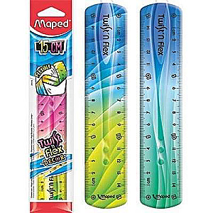 MAPED Twist'n Flex 15cm Dekor linijėlė