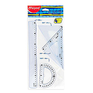 MAPED Maxi Ruler Set 4 Pieces PP