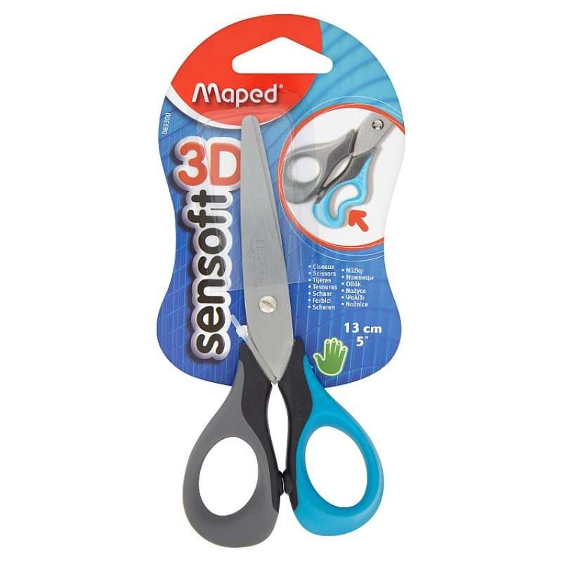 MAPED Sensoft 3D 13cm šķēres, dažādībā
