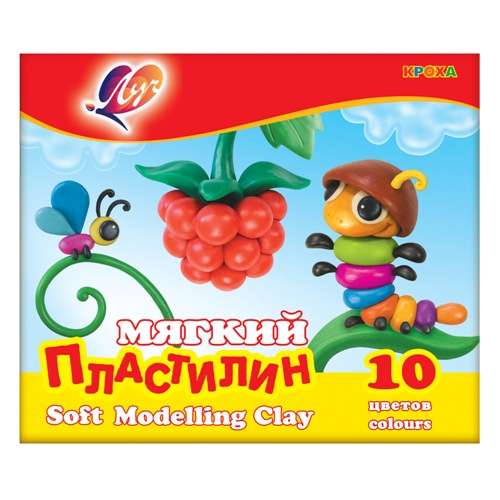 Plastilīns LUCH KROHA 10 krāsas