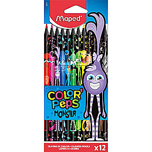 MAPED ColorPeps Monster Colored Pencils 12 Colors