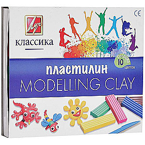 Plasticine Classic, 10 colors