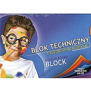 Colored Cardboard Kreska A4, 25 Sheets
