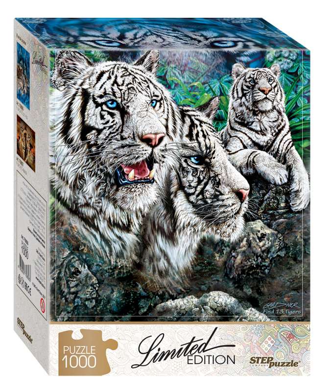 Мозаика puzzle 1000 Найди 13 тигров (Limited Edition)