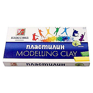 Plasticine Classic, 6 colors, 120 g.
