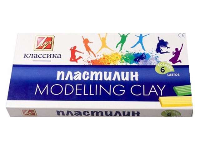 Plastilīns Klasika, 6 krāsas, 120 gr.
